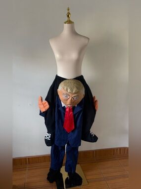 Trump Carry-Me Piggy Back President Costume  Adult One Size Funny Halloween